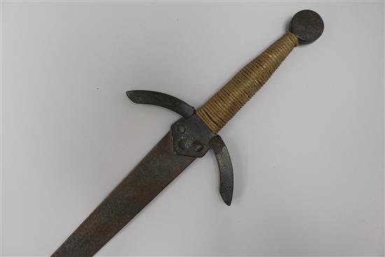 A copy of a medieval sword, 95cm